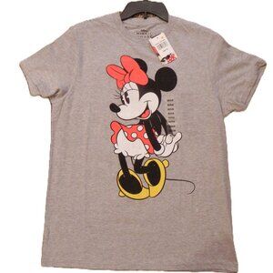 Disney Minnie Mouse Women’s Med Gray Graphic Print Cotton Minnie Mouse T-Shirt
